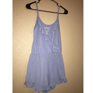 Wrap chest ruffled romper